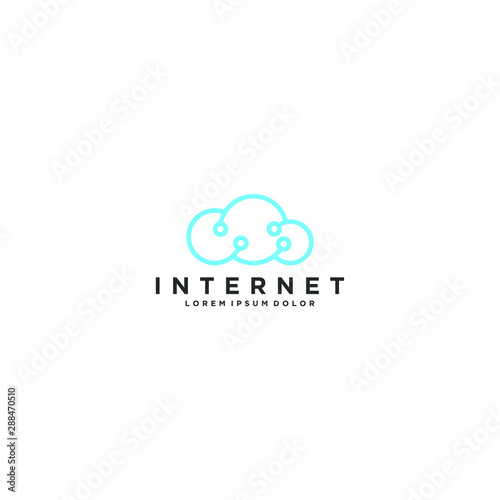 Cloud modern logo for internet or technology business