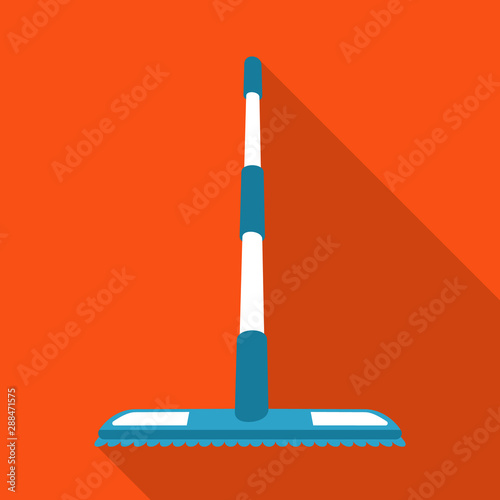Vector illustration of mop and stick logo. Collection of mop and sweep vector icon for stock.