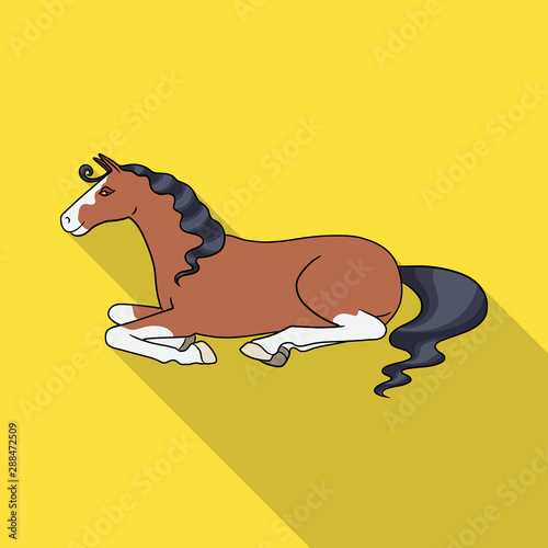 Vector design of steed and brown sign. Collection of steed and brown stock vector illustration.