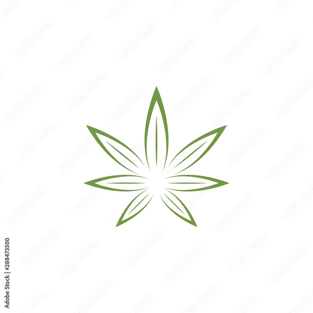 Canabis leaf template vector illustration icon Canabis leaf template vector illustration icon