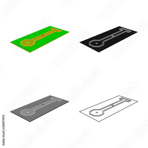 Isolated object of golf and mini symbol. Collection of golf and field stock vector illustration.