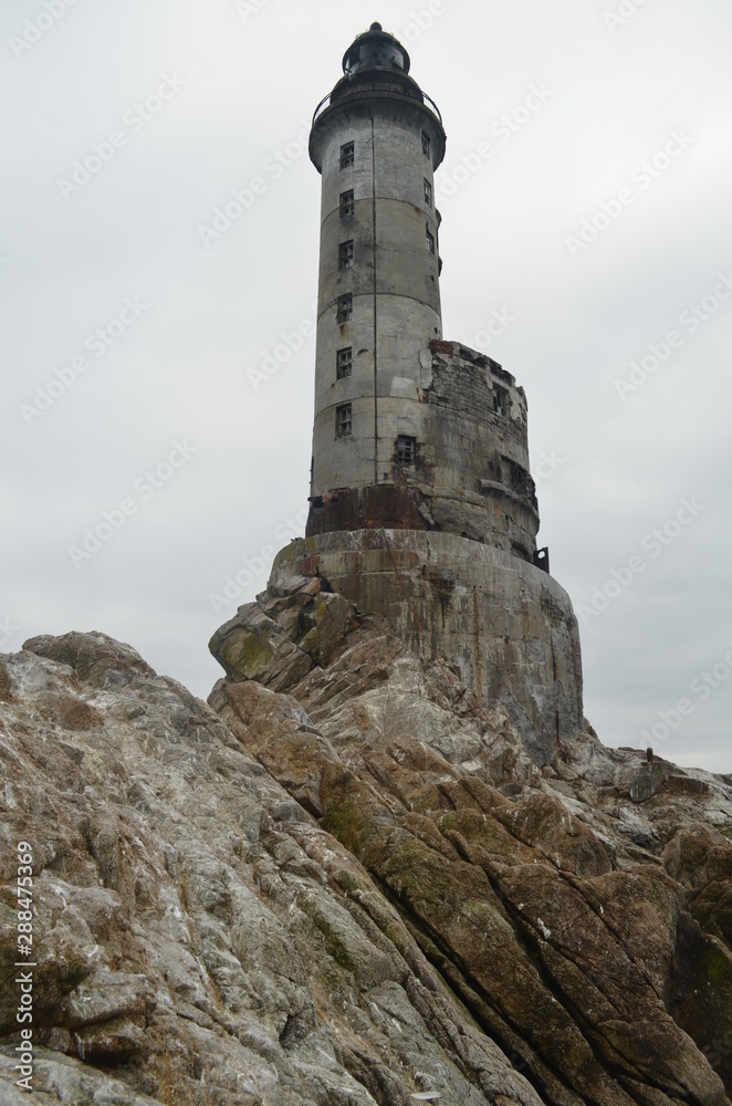 lighthouse on rock