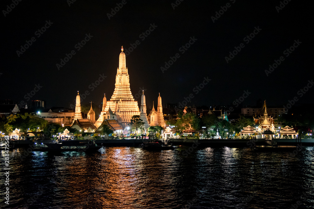 The most beautiful Viewpoint Wat Arun,Buddhist temple in Bangkok, Thailand 