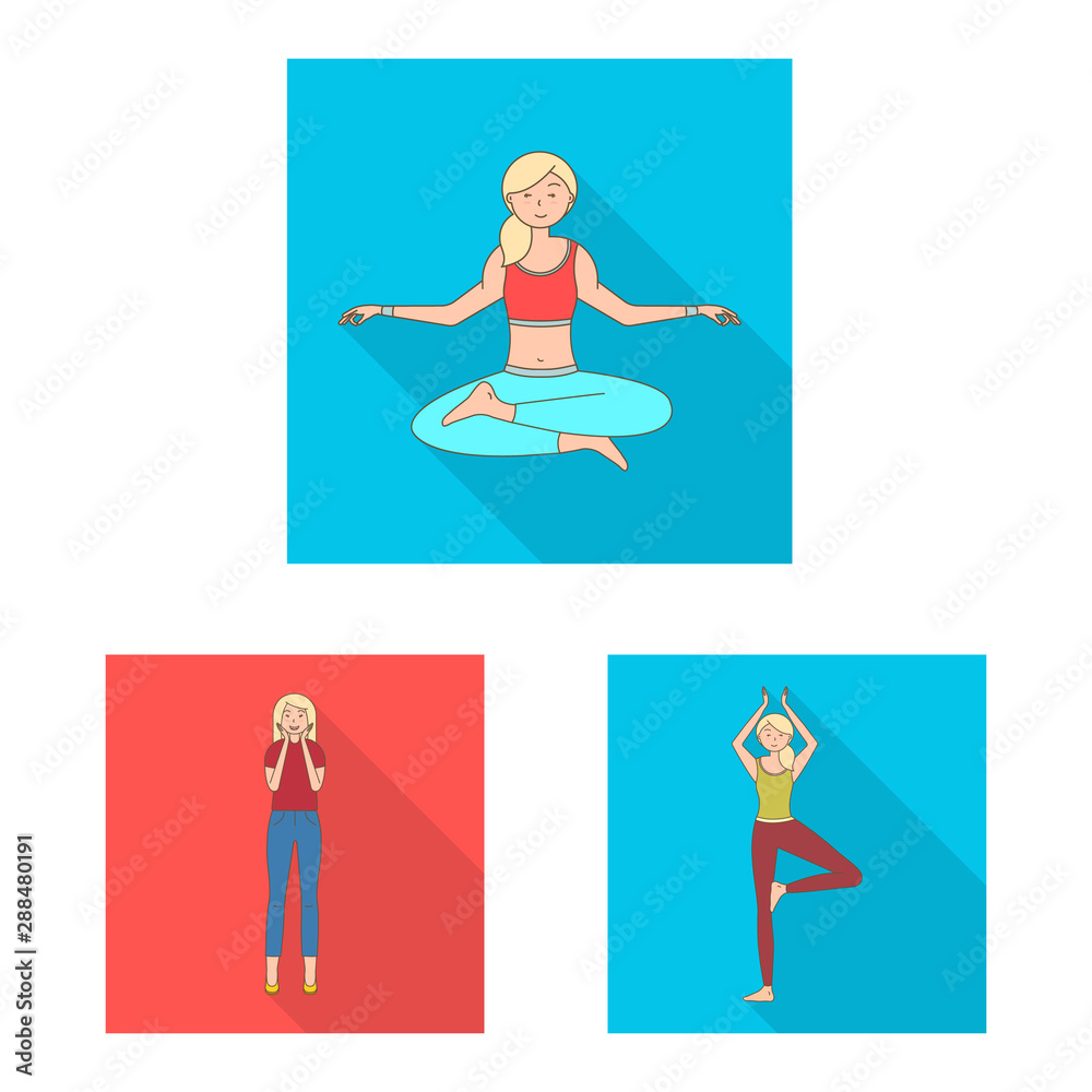 Vector design of woman and body logo. Collection of woman and style stock symbol for web.
