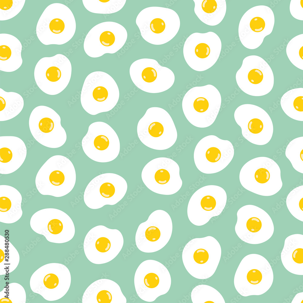 Seamless pattern with fried eggs