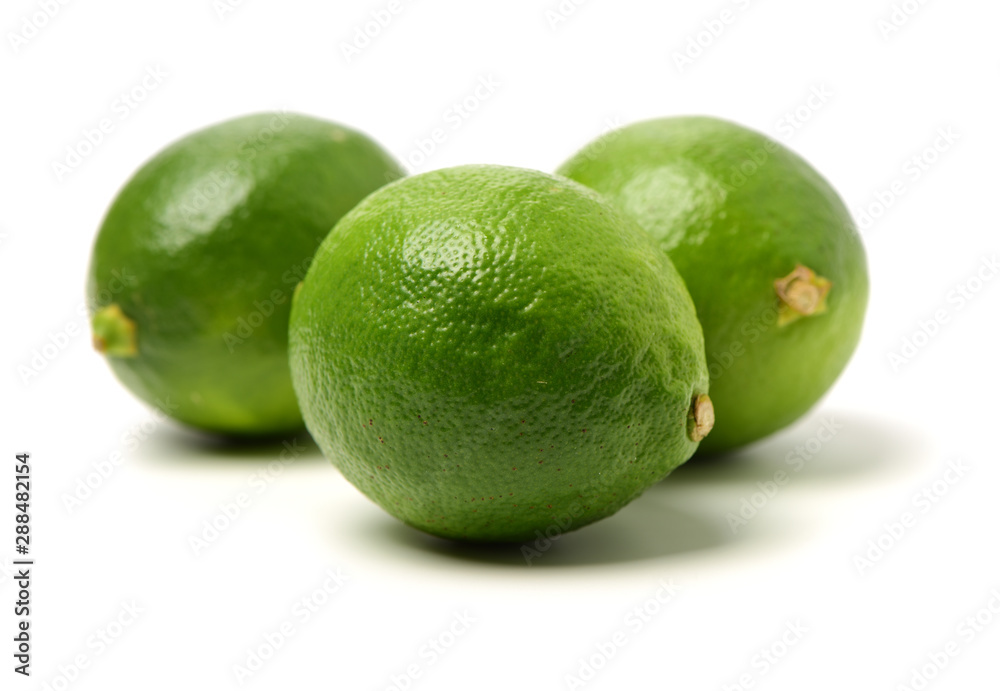 Fresh limes on white background Fresh limes on white background