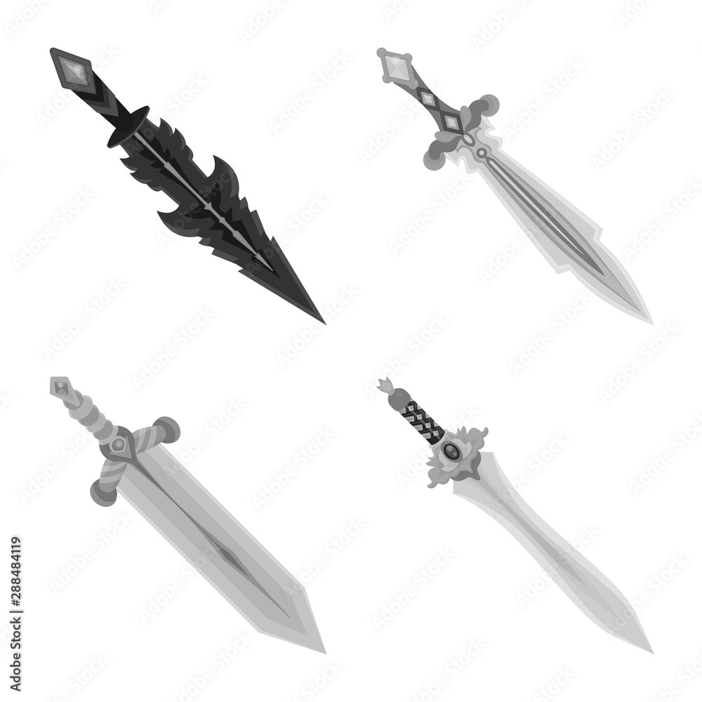 Vector illustration of sharp and blade logo. Collection of sharp and dagger vector icon for stock. Vector illustration of sharp and blade logo. Collection of sharp and dagger vector icon for stock.