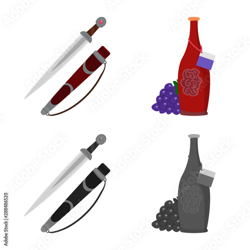 Vector design of culture and sightseeing logo. Collection of culture and originality stock vector illustration.