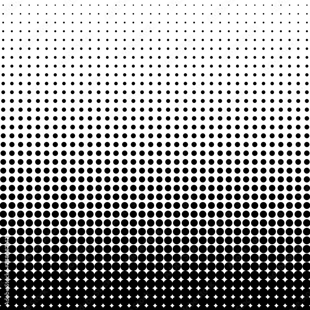 Halftone doted abstract background. Black and white vector pattern.