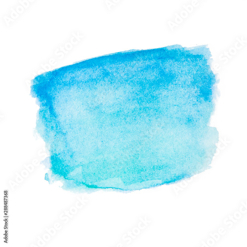 Abstract water color painting drawn by hand on white background