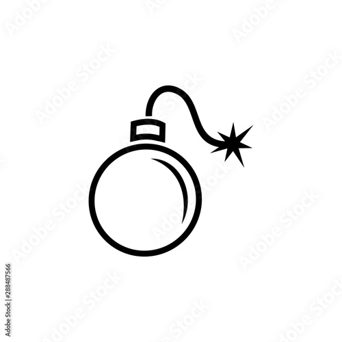 Bomb icon symbol vector. symbol for web site Computer and mobile vector.