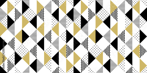 Vector geometric seamless pattern with triangles. Modern stylish background.