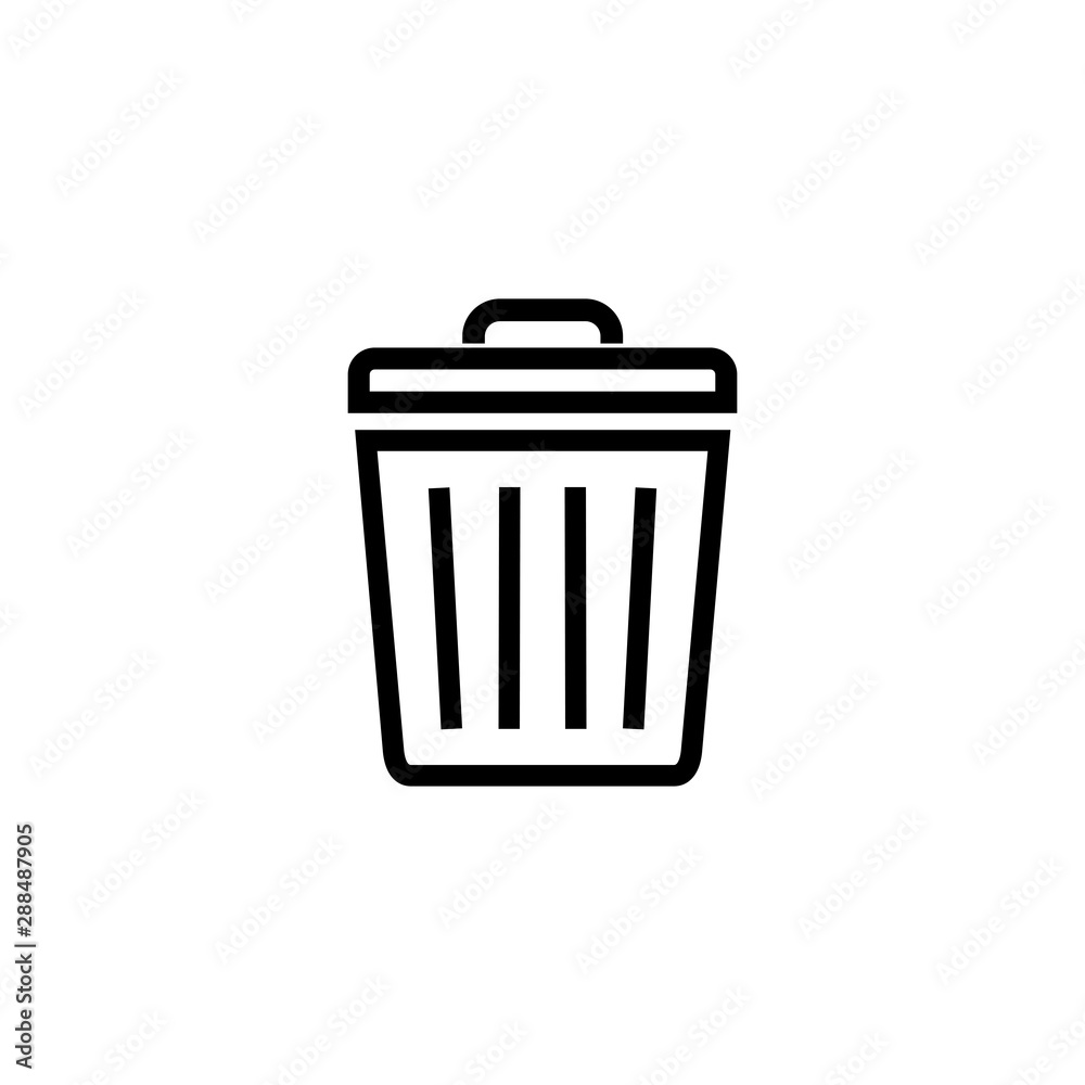 trash icon, delete symbol vector trash icon, delete symbol vector