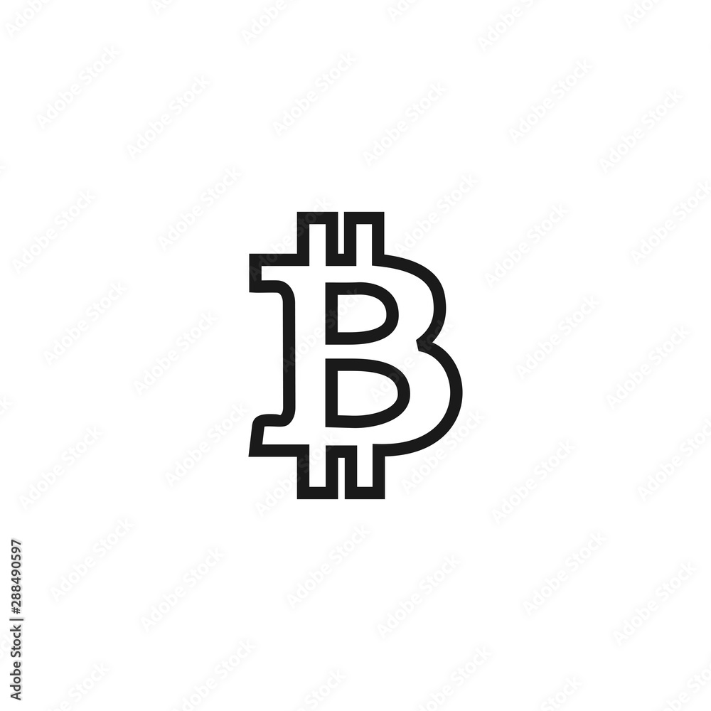 Bitcoin sign icon vector. Bitcoin symbol