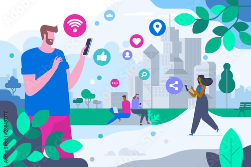 Networking people concept. Vector illustration