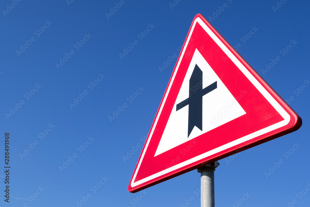 Dutch road sign: crossroads with priority Dutch road sign: crossroads with priority