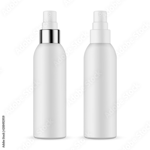 Plastic spray bottles isolated on white background. Vector illustration