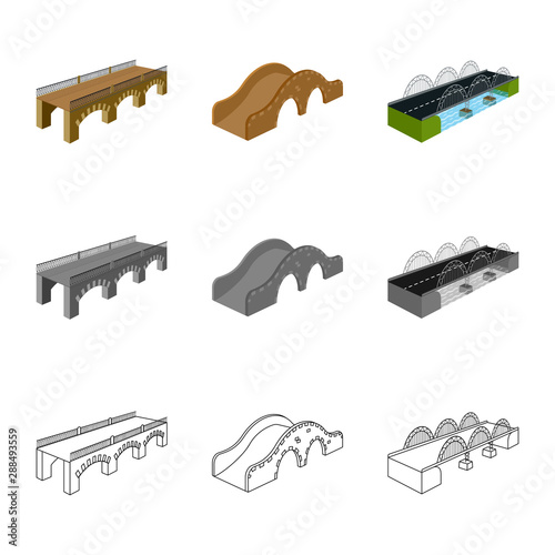 Vector illustration of connection and design logo. Collection of connection and side stock vector illustration.