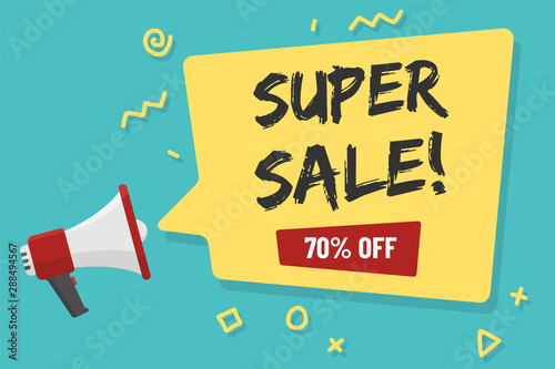megaphone with hand vector illustration