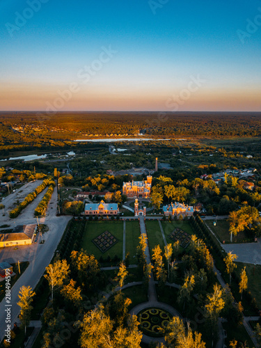 Castle of Princess of Oldenburg. Ramon, Voronezh region, Russia, aerial view