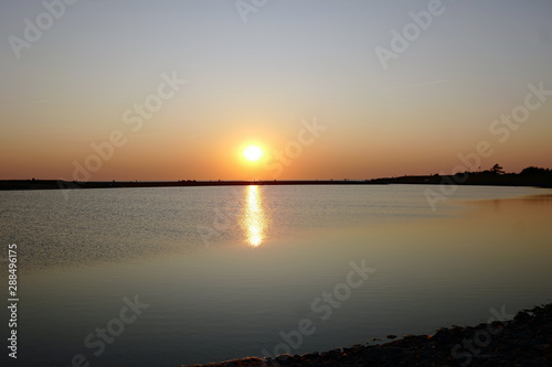 Sonnenuntergang an der Bucht von Büsum