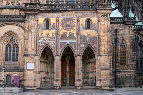 Photography Golden Gate at Saint Vitus Cathedral in Prague, Czech Republic