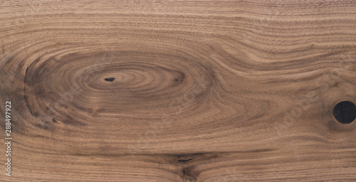 Texture of black walnut solid board untreated