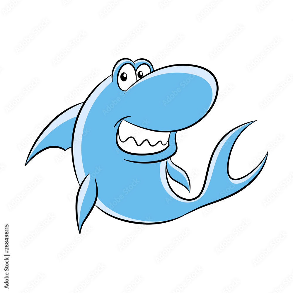 Obraz premium Cartoon Shark
