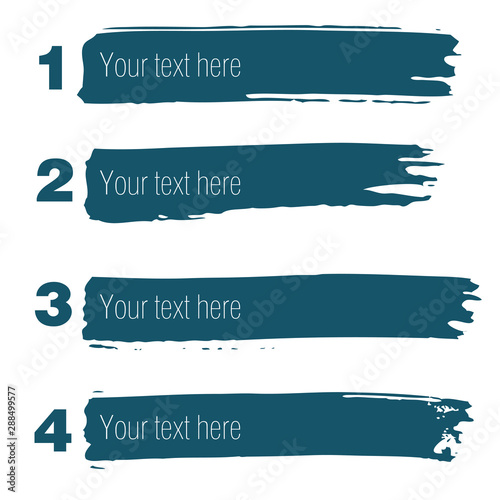 Brush strokes infographic options banner