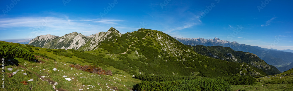 Šija nad Vogel mountains in the lower Bohinj mountains in  Julian Alps, Slovenia 