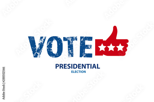 2020 Vote in USA american president banner