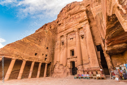 Εκτύπωση καμβά Royal tombs entrance detail, Petra site, Unesco, Jordan, Middle Eas