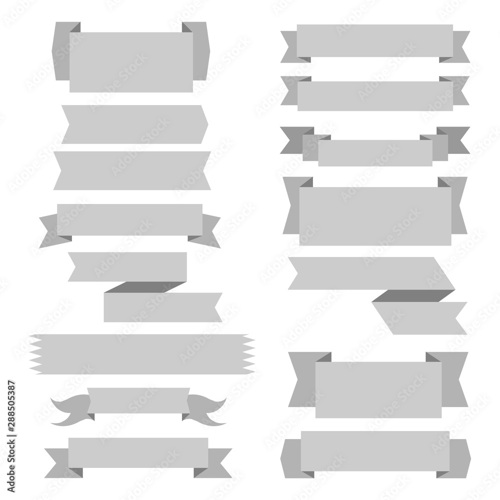 set of ribbon banner set of ribbon banner