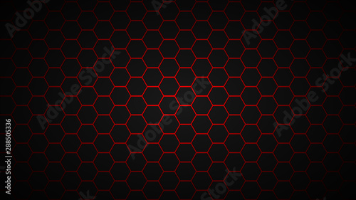 red abstract hexagon technology background,futuristic hexagon computer background,cyberspace technology background,3d innovative background