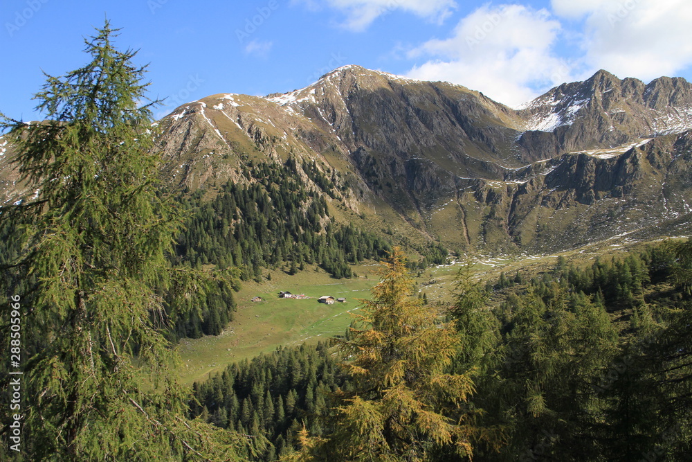 Blick auf die Berggipfel Südtirol Blick auf die Berggipfel Südtirol