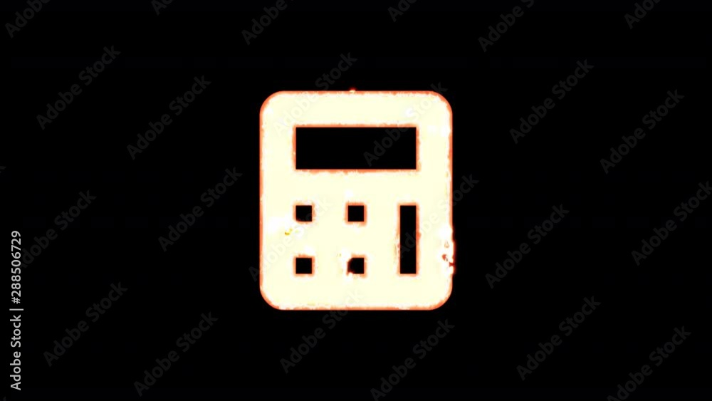 Symbol calculator burns out of transparency, then burns again. Alpha channel Premultiplied - Matted with color black Symbol calculator burns out of transparency, then burns again. Alpha channel Premultiplied - Matted with color black