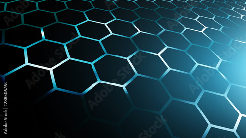 blue abstract hexagon net technology background futuristic hexagon pattern tech big data analyzing background 3d innovative background