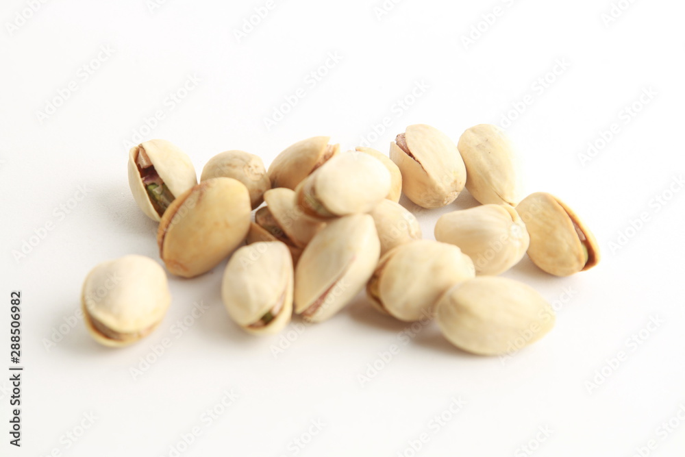 pistachios on white background pistachios on white background