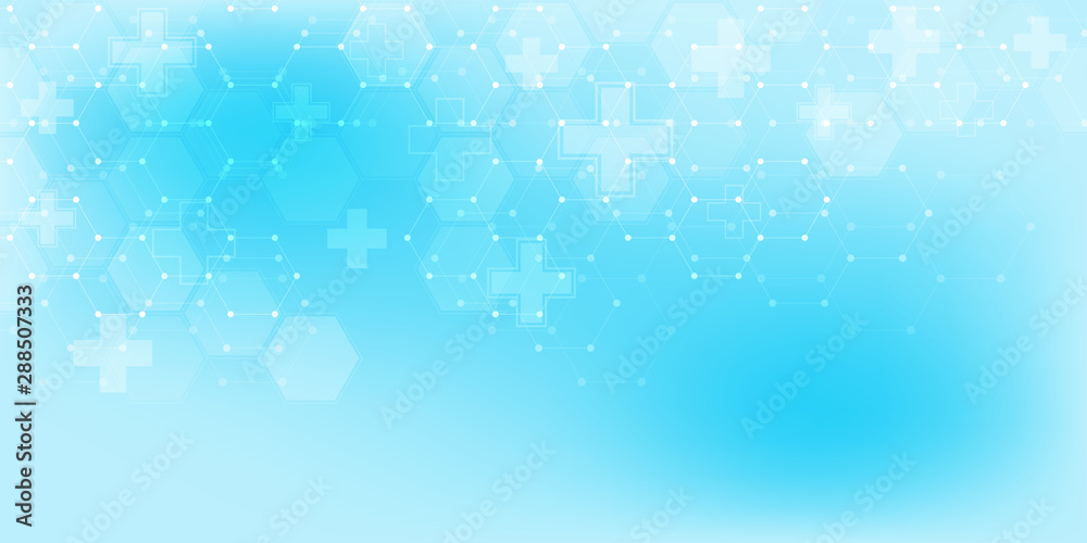 Abstract medical background with hexagons pattern. Concepts and ideas for healthcare technology, innovation medicine, health, science and research. Abstract medical background with hexagons pattern. Concepts and ideas for healthcare technology, innovation medicine, health, science and research.