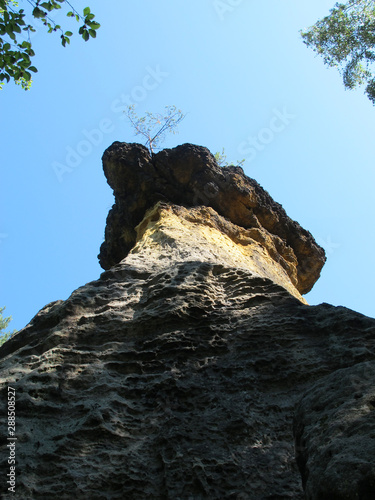 Sandstone rock formation Msenske Poklicky. Protected landscape area Kokorinsko. Czech Republic photo
