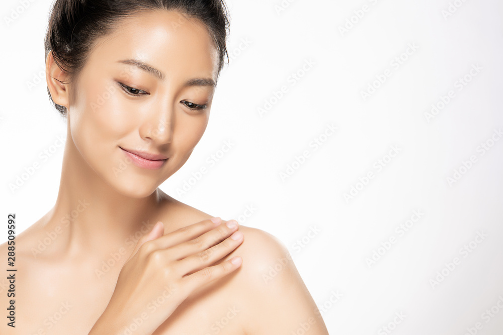 Beautiful Young Asian Woman with Clean Fresh Skin, Beautiful Young Asian Woman with Clean Fresh Skin,