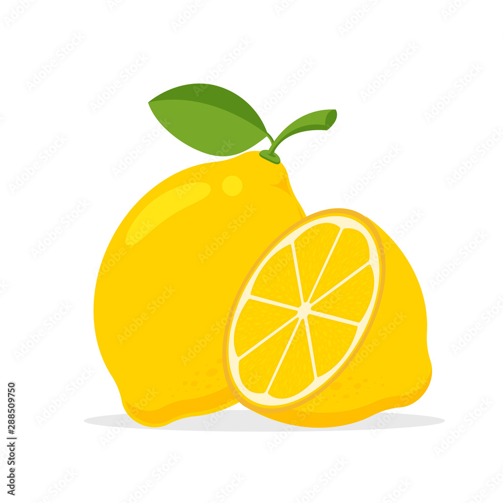 Yellow lemon vector. Lemon is a fruit that is sour and has high vitamin C. Helps to feel fresh. Yellow lemon vector. Lemon is a fruit that is sour and has high vitamin C. Helps to feel fresh.