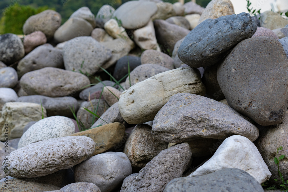 A large number of stones as a background and texture A large number of stones as a background and texture
