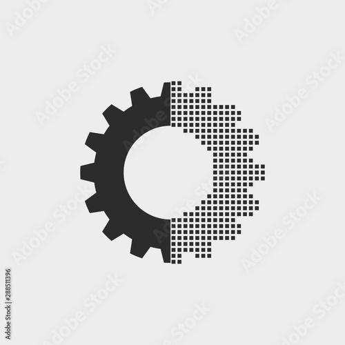 Digital transformation symbol. eps file. New trend digital concept symbol.