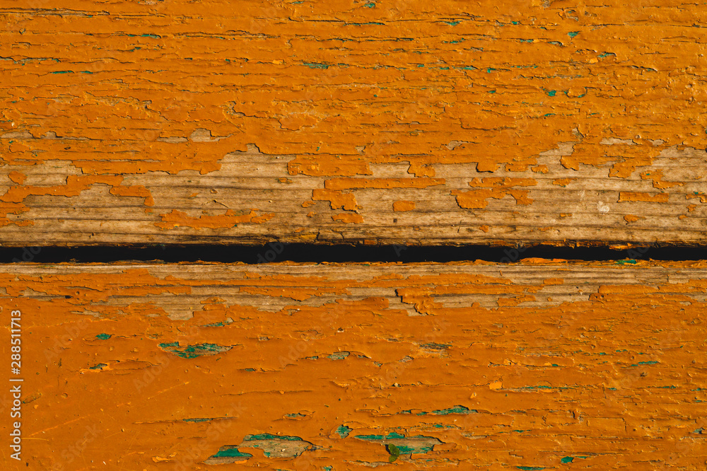 Obraz premium Shabby painted wood texture. colored wooden background with peeling paint