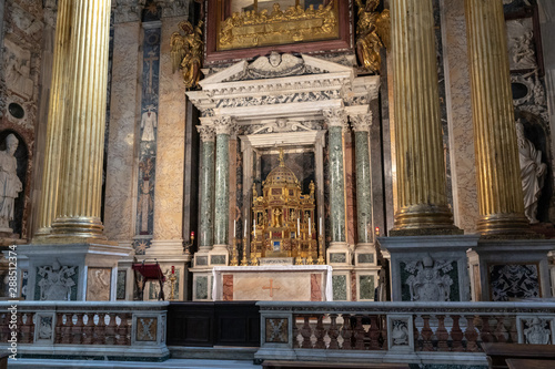 Panoramic view of interior of Lateran Basilica  Papal Archbasilica of St. John 