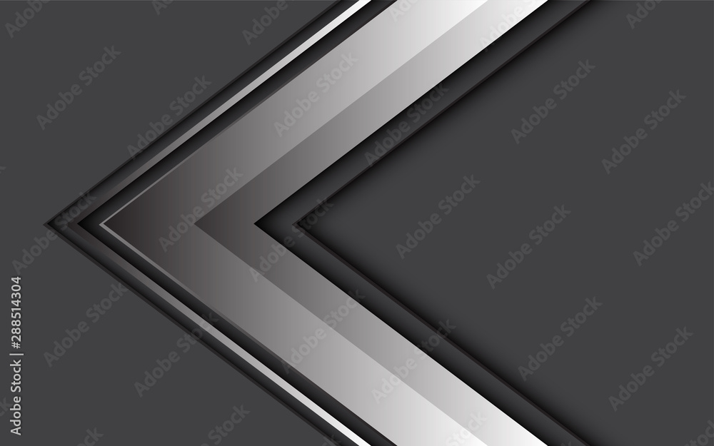 Abstract grey arrow direction on dark design modern futuristic background vector illustration. Abstract grey arrow direction on dark design modern futuristic background vector illustration.