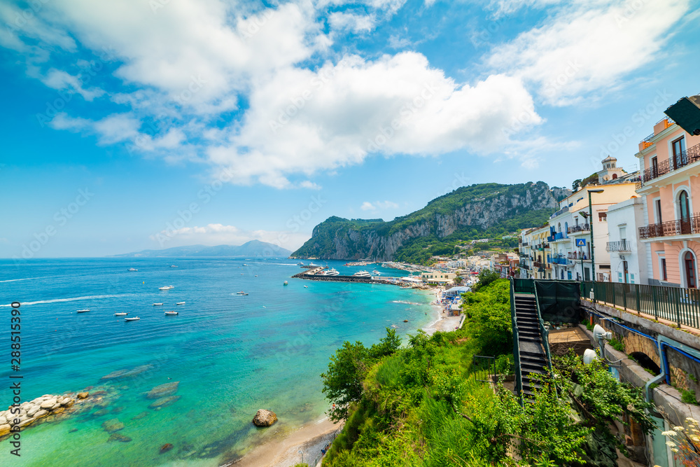 Beautiful coast in world famous Capri island