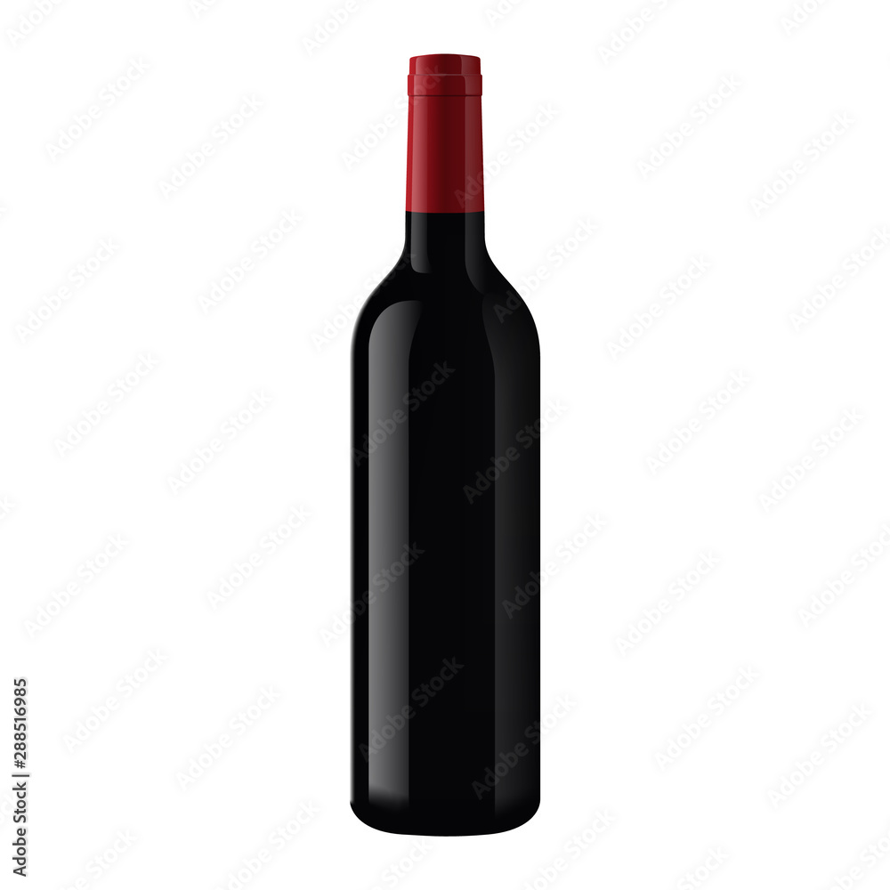 3d realistic isolated wine bottle without labels for your design and logo 3d realistic isolated wine bottle without labels for your design and logo