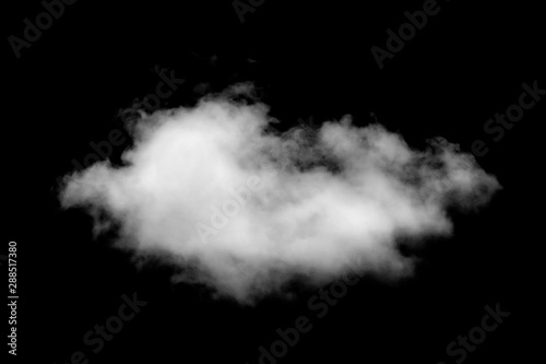 White cloud, Fluffy texture , Abstract, isolated on black background © media-ja